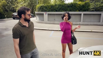 HUNT4K. Sexy Brazilian girl was lying on my car, then I fucked her properly