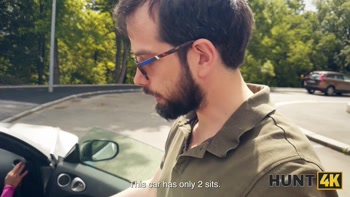 HUNT4K. Sexy Brazilian girl was lying on my car, then I fucked her properly