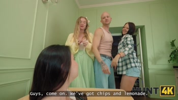 HUNT4K. Big titty girl has a party affair