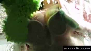 Hot Trans Carwash Babe Gets  Ass Pounded Hard By Big Cock