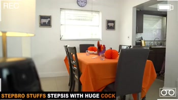 Stepsis Begs Stepbro For His Cock Down Her Throat For Dinner