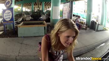 Down On Her Luck? This Blonde Babe Needs A Cock