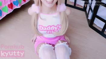 Kyutty's Step Daddy Fantasy: Teen (18+) Babe Masturbates to Creamy Bliss