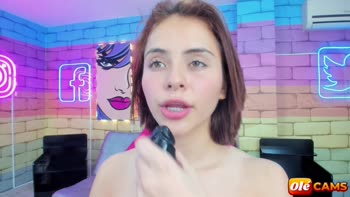 Sultry Latina's Web Cam Tease: Sucking Dildo & Spitting Hot Fire