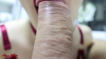 AlissaWhite1 - Alissa's Banana Blowjob Delight: Big Dick, POV, Russian Teen (18+)
