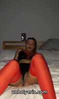Unholyerin's Debut: Thick-Thighed Emo Teen (18+) Masturbates and Sees the Light