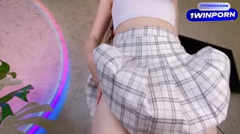 KawaiiSister's Cute Skirt Seduction: Solo Masturbation & Anal Delights