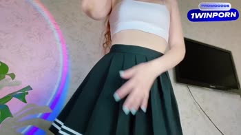 KawaiiSister's Cute Skirt Seduction: Solo Masturbation & Anal Delights