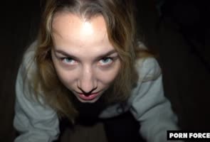 Porn Force - Mona Blue Swallows Massive Load in Public Playground Doggy Style