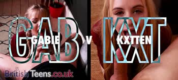 Brit Teen (18+) Beauty Showdown: Sloppy Blowjobs & Cumshot Competition