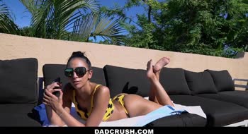 Angelica Cruz Teases Her Stepdad's Big Cock Before Sucking It
