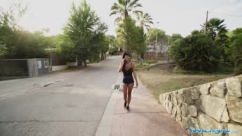 Tina Fire's Outdoor Passion: Ebony Boobs, Blowjob & Big Ass