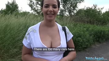 Public Agent Hot Tourist Sophia Laure Fucked and Creampied on Picnic Bench