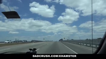 DadCrush - Hot Step-Daughter Fucks Stepdad During Roadtrip