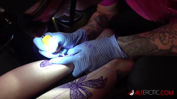 Katie Monroe's Tattooed Threesome Delight: Double Dicked and POV Perfection