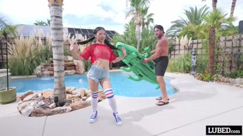 Asian Cunt Gets Some Sun And Cock