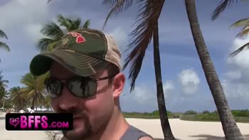 Spring Break Orgy: College BFFs Share Stranger's Hard Cock