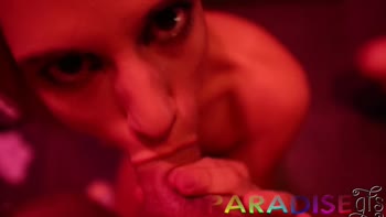 Sisters' Paradise: Petite Threesome Blowjobs in the Bathroom
