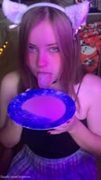 Yuiwoo's Green-Eyed Kitten Devours My Big Dick in Blowjob