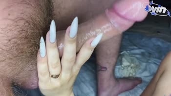 Young Hot Couple's Intimate Close-Up Blowjob Delight