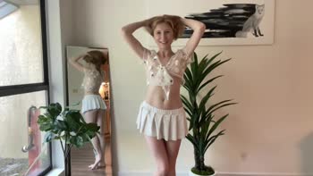 Sierra Ky's Sultry Lingerie Try-On: A Redhead's Alluring Tease