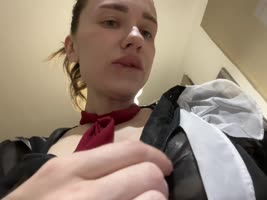 Kirallove's Solo Squirt Frenzy: Wet Student Teases with Realistic Dildo Play