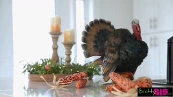 Katie Kush Serves Up a Thanksgiving Threesome Feast