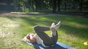 Sexy Russian Girl Smoking Cigarette Relaxed Outdoors