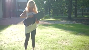 Sultry Russian Teen (18+) Smokes in Serene Outdoor Setting