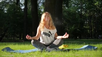 Sexy Russian Girl Smoking Cigarette Relaxed Outdoors