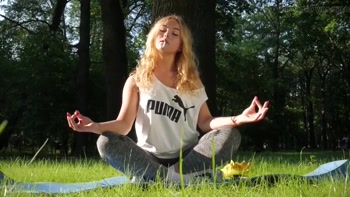 Sultry Russian Teen (18+) Smokes in Serene Outdoor Setting