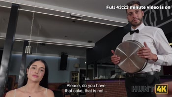 HUNT4K. Russian petite babe Ara Mix in high heels performed rough toilet sex and deepthroat