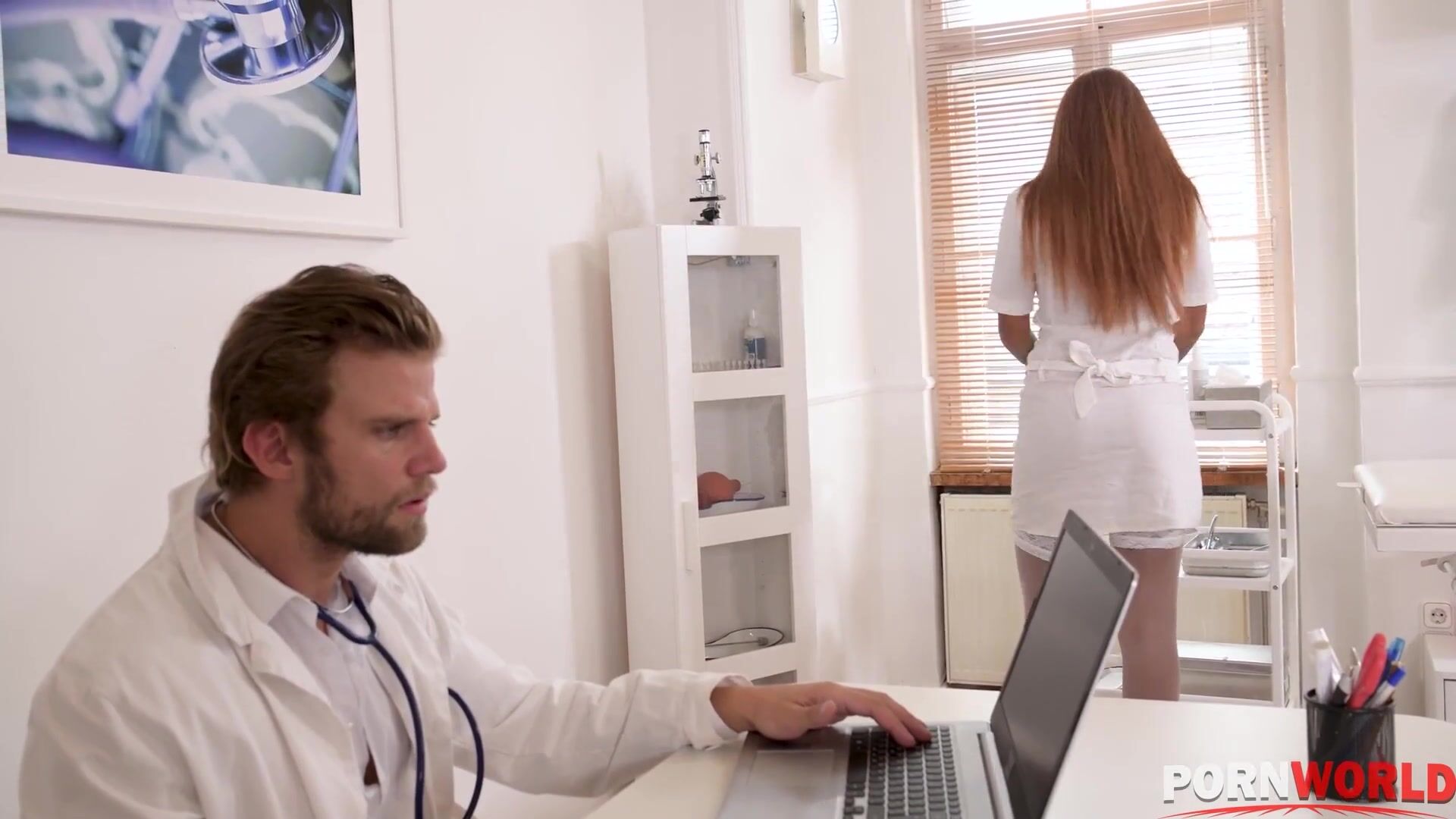 Naughty Redhead Nurse Venus Afrodita Submits to Hung Doctor for Extreme Ass Fucking
