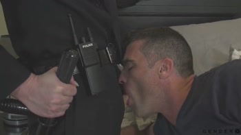 GenderXFilms - Hot Trans Cop Natalie Mars Dickd Down By Scared Hunk