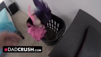 Hot Teen (18+) Caught Stripping Naked on Internet by Stepdad Gets Her Pussy Spanked and Fucked