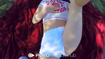 Kylie Quinn's Outdoor Flexibility: Football Foursome in the Park