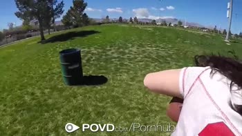 Kylie Quinn's Outdoor Flexibility: Football Foursome in the Park