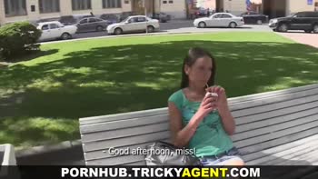 Tricky Agent's Sun-Kissed Surprise: POV Blowjob Delight