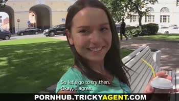 Tricky Agent's Sun-Kissed Surprise: POV Blowjob Delight