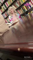 Britt Blair's Naughty Librarian Fling: Public POV Blowjob & Rough Sex