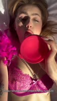 Chloe_Chery's Exclusive Blonde Solo: Sucking Pink Dildo