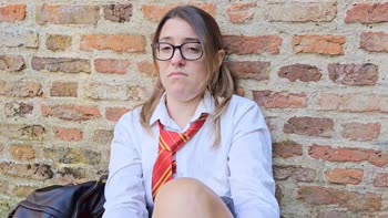 Innocent Hotwife's Cheeky Spanking in School Uniform