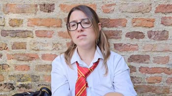 Innocent Hotwife's Cheeky Spanking in School Uniform