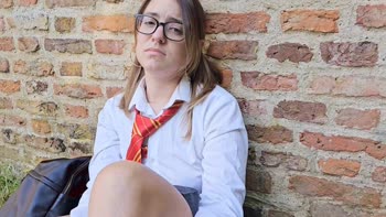 Innocent Hotwife's Cheeky Spanking in School Uniform