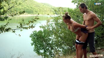 CumForKate's Big Tit Hike: A Sizzling Public Blowjob Ends in a Cumshot