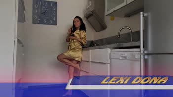Lexi Dona's Sizzling Solo: Tattooed Temptress Teases Kitchen Utensils