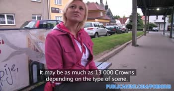 PublicAgent Short Haired Blonde Fuckes for a Part in a Fake Movie