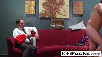 Kiki Daire Seduces a Hippie in Front of Her Cuckolded Hubby