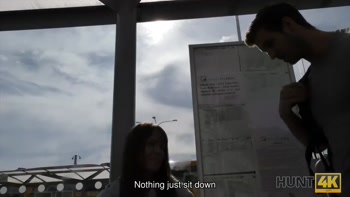 HUNT4K. Slut rides stranger's phallus while cuckold watches this