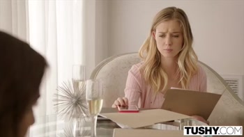 TUSHY Girl Boss and Intern Gape For A Huge Cock